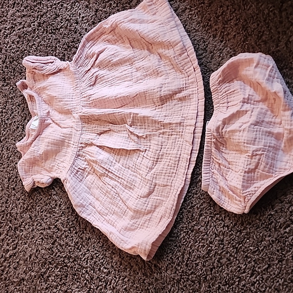 Pink Kids Casual Dress Set